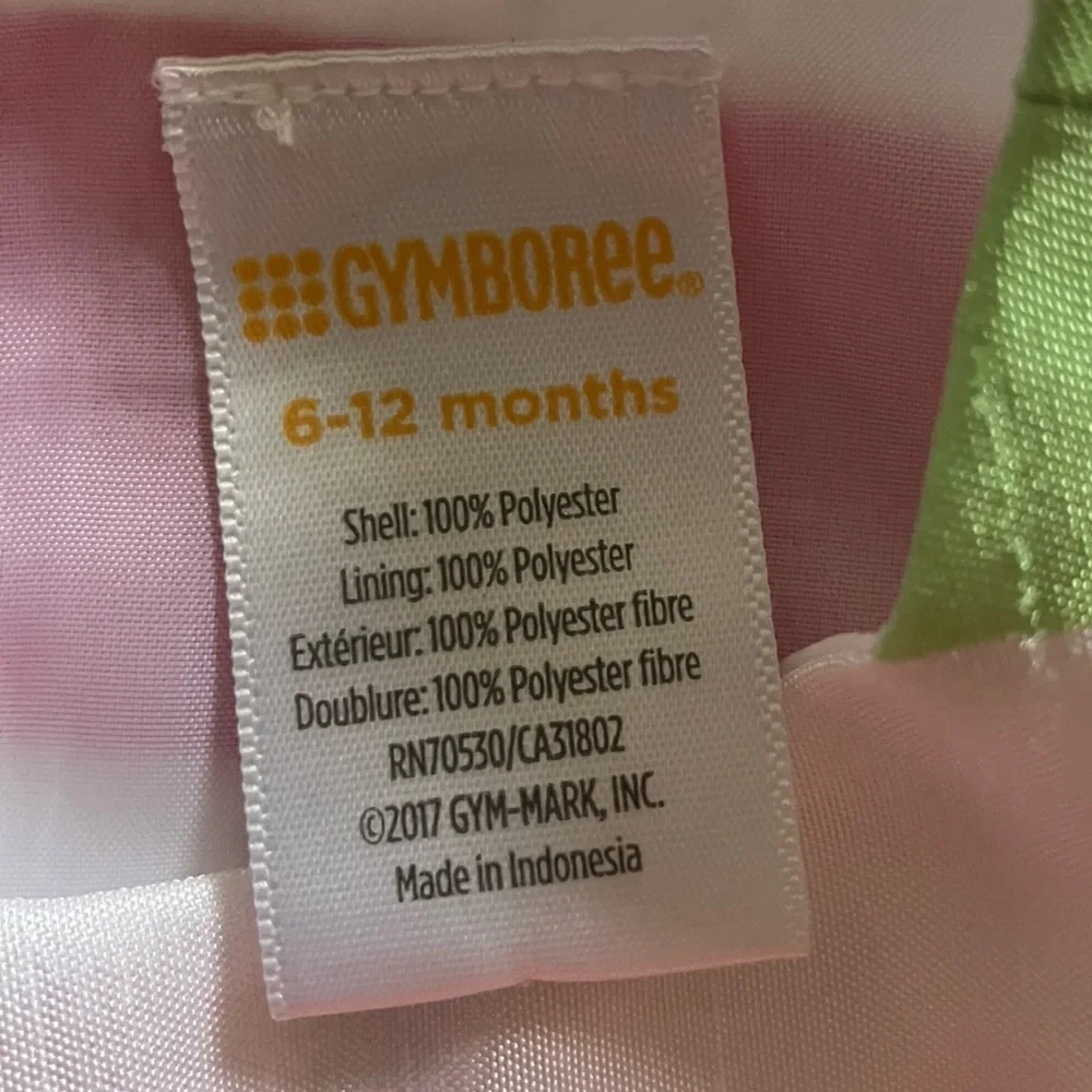 Gymboree Pink and Green Striped Dress with Leggings